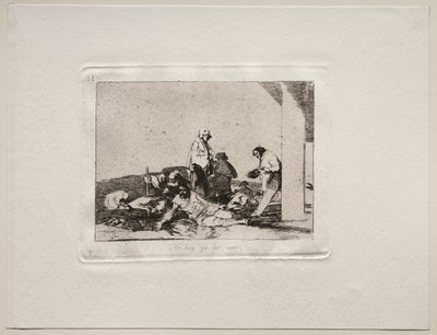 Los horrores de la guerra: No sirve de nada gritar de Francisco de Goya