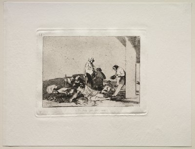 Los horrores de la guerra: No sirve de nada gritar de Francisco de Goya