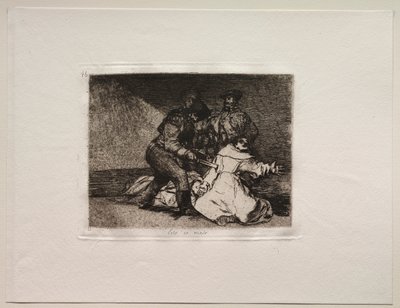 Los horrores de la guerra: Esto es malo de Francisco de Goya