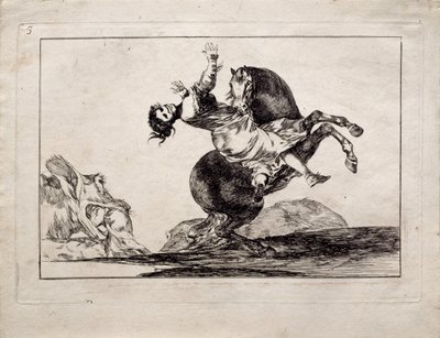 El secuestrador de caballos de la serie Los Disparates, 1815-1819 de Francisco de Goya
