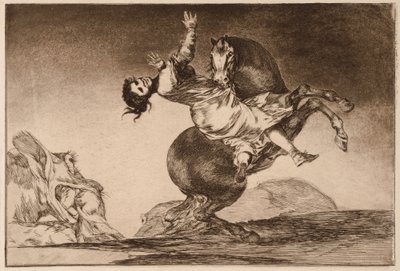 El caballo raptor, de la serie Los Disparates de Francisco de Goya