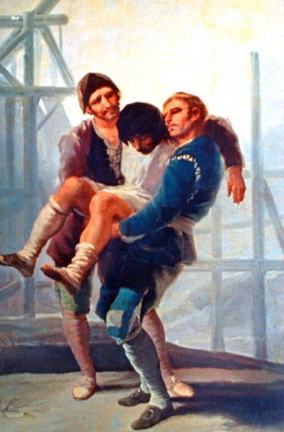 El albañil herido, 1786-1787 de Francisco de Goya