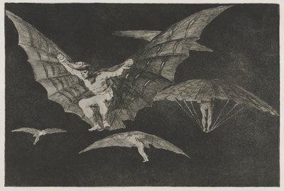 Los proverbios: Una forma de volar, 1864 de Francisco de Goya