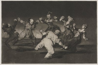Los proverbios: Si Marion va a bailar, entonces tiene que asumir las consecuencias, 1864 de Francisco de Goya