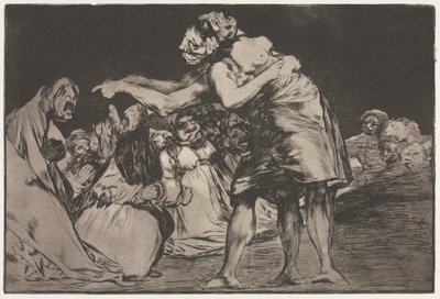 Los proverbios: Locura matrimonial de Francisco de Goya