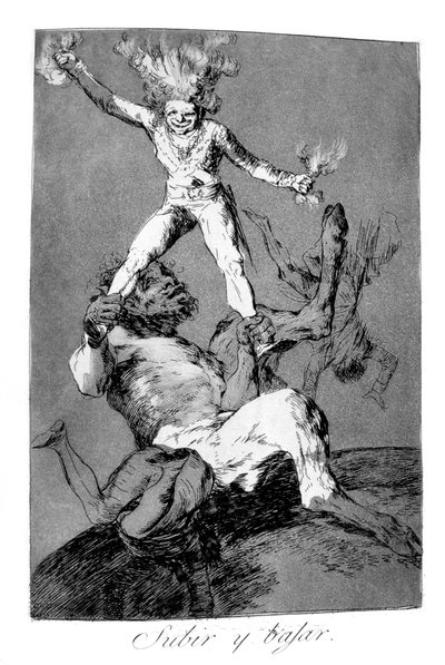 Ascender y caer, 1799 de Francisco de Goya