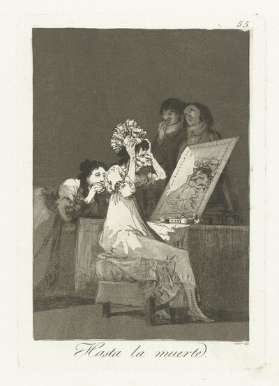 Tot aan de dood Hasta la muerte (title on object) Los Caprichos (series title) de Francisco de Goya