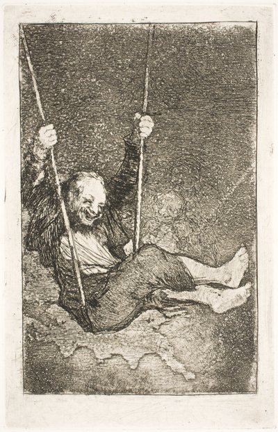 Hechicero en un columpio de Francisco de Goya