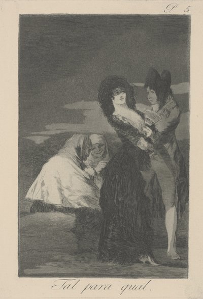 Dos de una clase (Tal para cual) de Francisco de Goya
