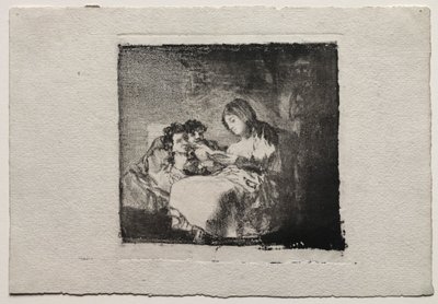 Mujer leyendo a dos niños, 1824-1825 de Francisco de Goya