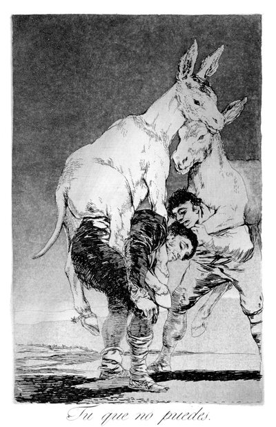Tú que no puedes, 1799 de Francisco de Goya