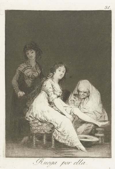 Reza por ella de Francisco de Goya