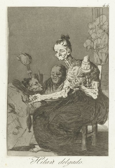 Giran bien Hilan Delgado (título sobre objeto) Los Caprichos (título de la serie) de Francisco de Goya