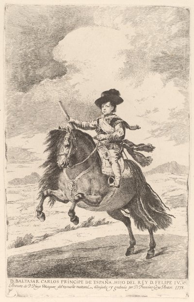 Baltasar Carlos de Francisco de Goya after Diego Velázquez