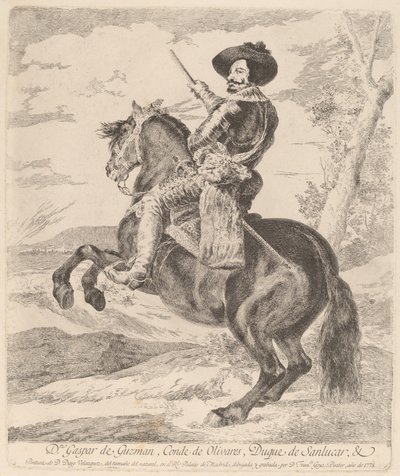 Gaspar de Guzmán, Conde Duque de Olivares de Francisco de Goya after Diego Velázquez