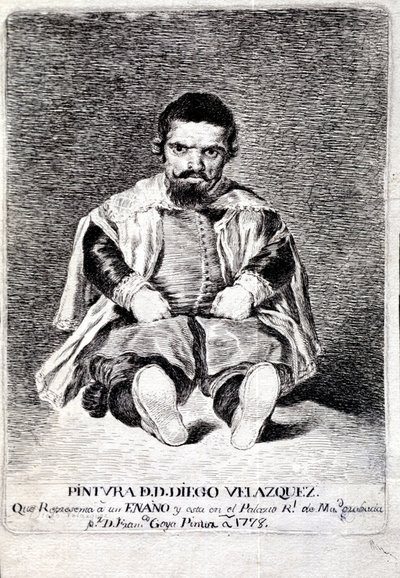 El enano, Sebastián de Morra, en la corte de Felipe IV de Francisco de Goya