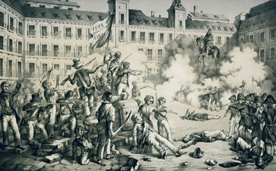Revolución española de 1854 (litografía) de Francisco de Paula van Halen