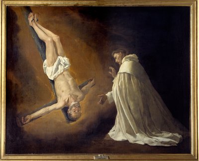 Aparición de San Pedro crucificado a San Pedro Nolasco (1189-1256) de Francisco de Zurbaran