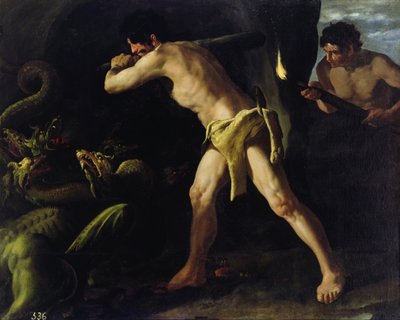 Hércules Luchando con la Hidra de Lerna, c.1634 de Francisco de Zurbaran