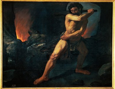 Hércules y Cerbero (pintura sobre lienzo) de Francisco de Zurbaran