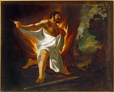 Hércules abrasado por la camisa del centauro Nessus ... (óleo sobre lienzo) de Francisco de Zurbaran