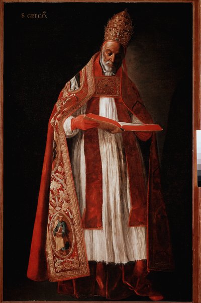 Papa Gregorio I el Grande o Diálogo de Francisco de Zurbaran