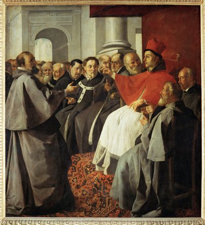 San Buenaventura en el Concilio de Lyon - San Buenaventura ... de Francisco de Zurbaran