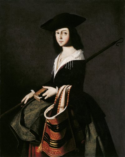 Saint Marina (Sainte Marine) - Zurbaran, Francisco, de (1598-1664) - ca 1640-1645 - Oil on canvas - 111x88 - Museo Carmen Thyssen, Malaga de Francisco de Zurbaran