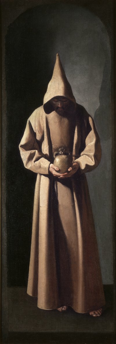 San Francisco contemplando una calavera, c.1635 (óleo sobre lienzo) de Francisco de Zurbaran