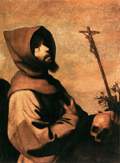 San Francisco en éxtasis (detalle) de Francisco de Zurbaran