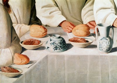 El milagro de San Hugo en el refectorio del Monasterio de los Cartujos (detalle) de Francisco de Zurbaran