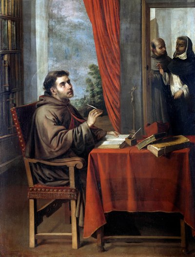 Visita del teólogo y filósofo italiano Santo Tomás de Aquino de Francisco de Zurbaran