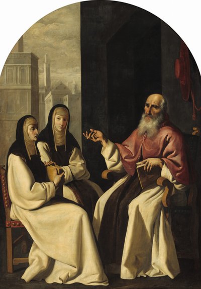 San Jerónimo con Santa Paula y Santa Eustoquio de Francisco de Zurbarán and Workshop