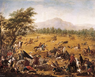 Caza, c. 1780 de Francisco de la Traverse