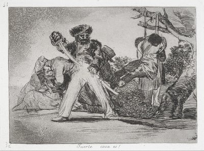 ¡Fuerte cosa es! de la serie Los Desastres de la Guerra de Francisco de Goya