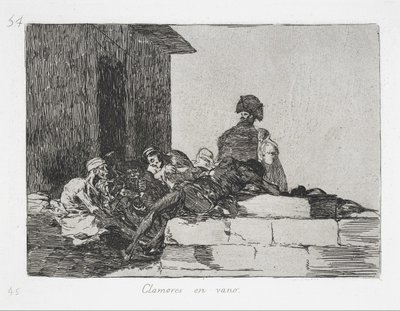 Clamores en vano de la serie Los Desastres de la Guerra de Francisco de Goya