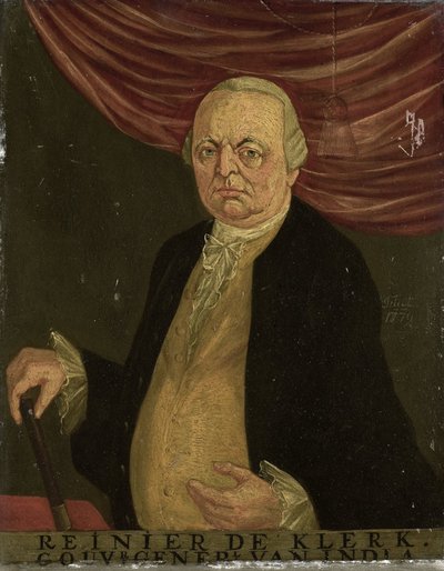 Retrato de Reinier de Klerk, Gobernador General de la Compañía Holandesa de las Indias Orientales de Franciscus Josephus Fricot (attributed to)