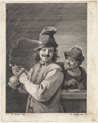 Agricultor con jarra y pipa de Franciscus van der Steen