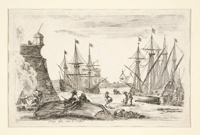 Entrada a un Rincón de Calais de Franciscus van der Steen