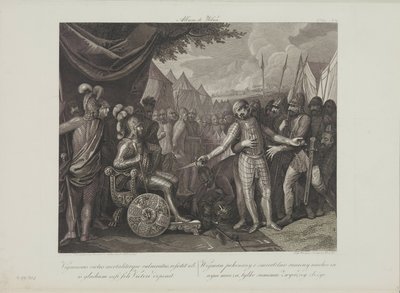 Wichmann II el Joven se rinde a Mieszko I de Polonia por Smuglewicz, Franciszek (1745-1807). Litografía, finales del siglo XVIII. Colección particular de Franciszek Smuglewicz