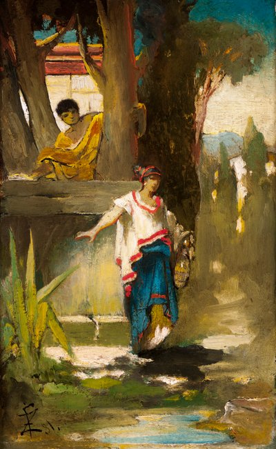 Mujer romana junto al pozo de Franciszek Zmurko