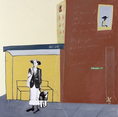 Lafayette Ave, 2001 (técnica mixta sobre lienzo) de Francks Deceus