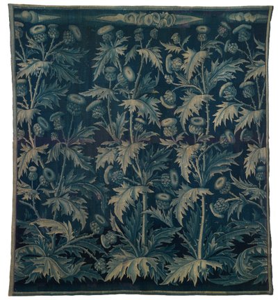 Tapiz, Verdura con cardos o Les Chardons, franco-flamenco, realizado hacia 1500 (lana) de Franco-Flemish School