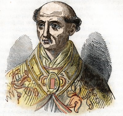 Retrato del Papa San Calixto II (Gui de Borgoña, en italiano Guido dei Conti di Borgogna, Calixto II de Franco Mistrali