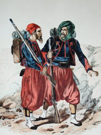 Zuavos, c.1860 de Francois Hippolyte Lalaisse