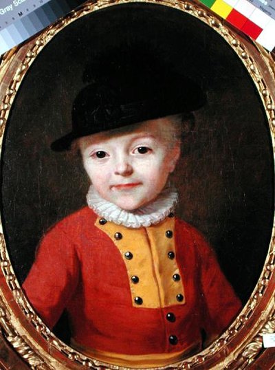 Retrato de un niño pequeño de Francois Hubert Drouais