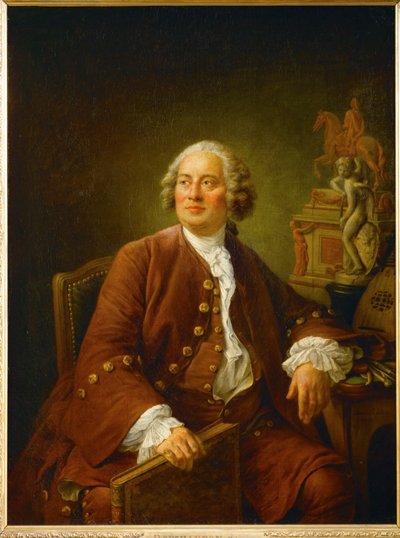 Retrato del escultor Edme Bouchardon ... de Francois-Hubert Drouais