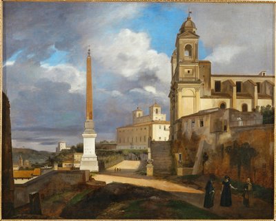 La Trinite des Monts y la Villa Médicis en Roma ... de Francois-Marius Granet