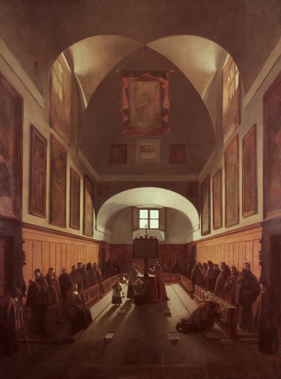 Coro de la Iglesia de los Capuchinos, Roma de Francois Marius Granet