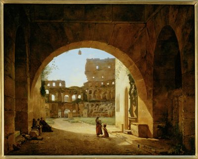 Vista interior del Coliseo de Roma ... de Francois-Marius Granet